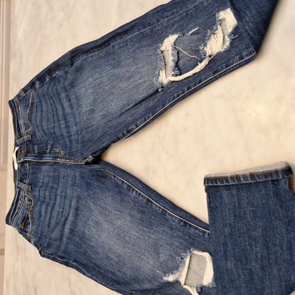 Willow & Root Distressed The Curvy Mom Jean Dark‎ Wash Size 27 High Rise